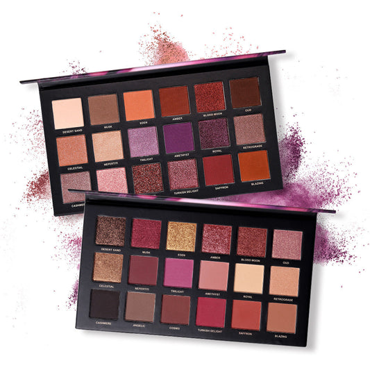 18-Color Rose Gold Mermaid Eyeshadow Palette