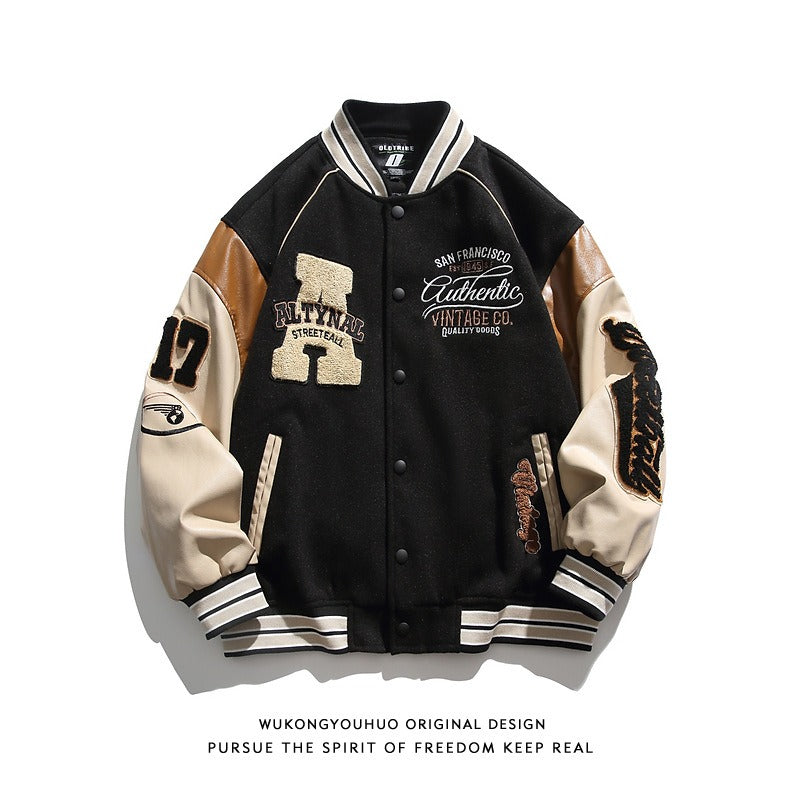 Harajuku Style Baseball Bomber Jacket for Men