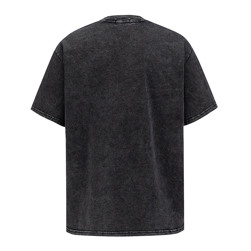 Playful White Ink Direct Spray Printed Half-Sleeve T-Shirt