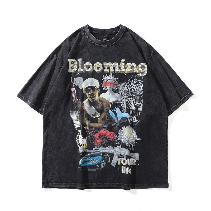 Vintage Hip Hop Portrait T-Shirt - Harajuku Style