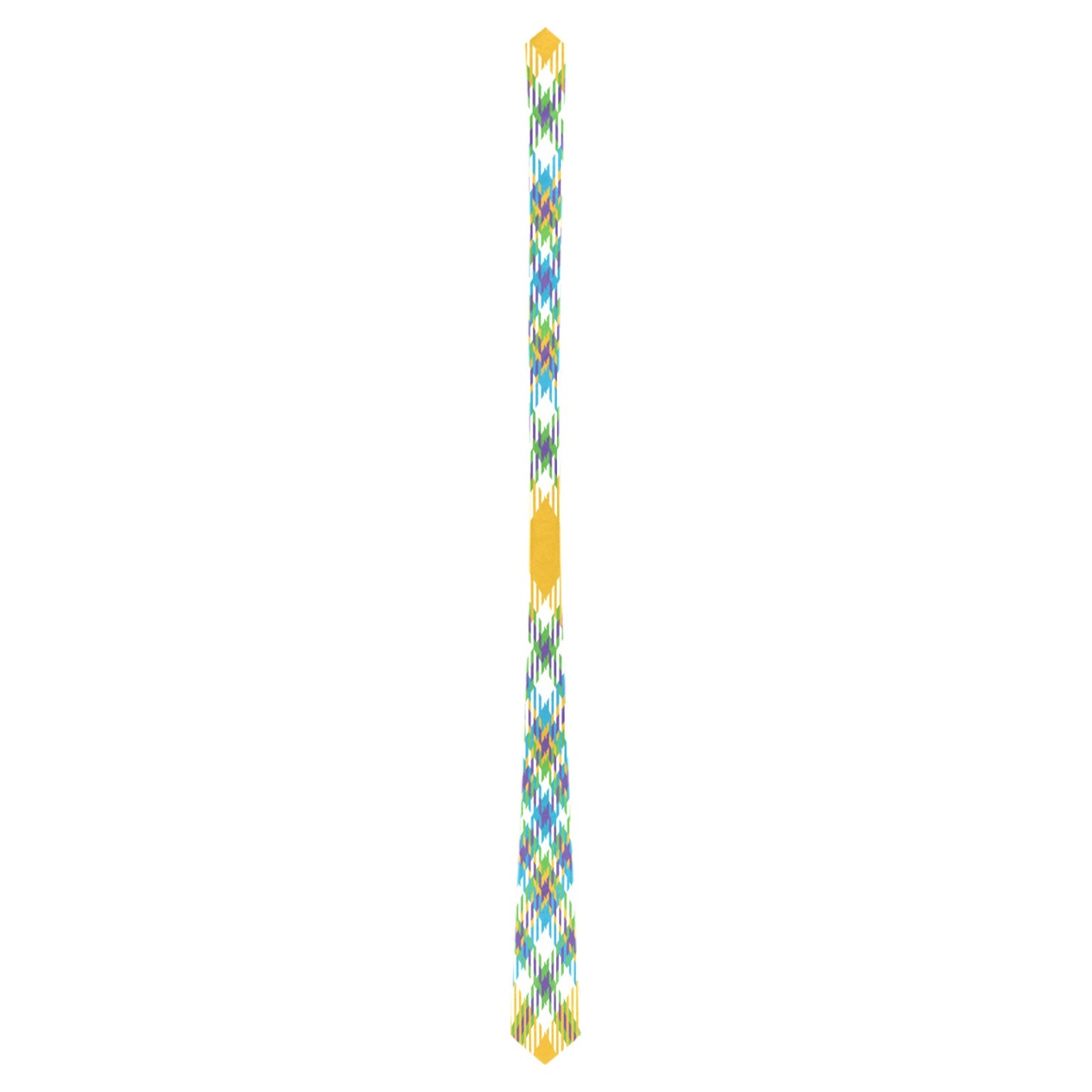 Yellow Blue Custom Peekaboo Necktie