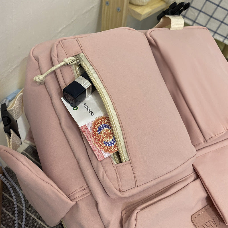 Trendy Harajuku Style Large Capacity Canvas Backpack