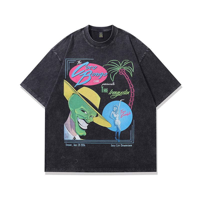 Harajuku Hip Hop Cat T-Shirt - Vintage Cotton Tee