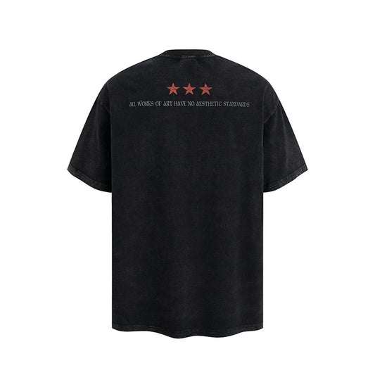 Men's Retro Print Casual Short Sleeve T-Shirt