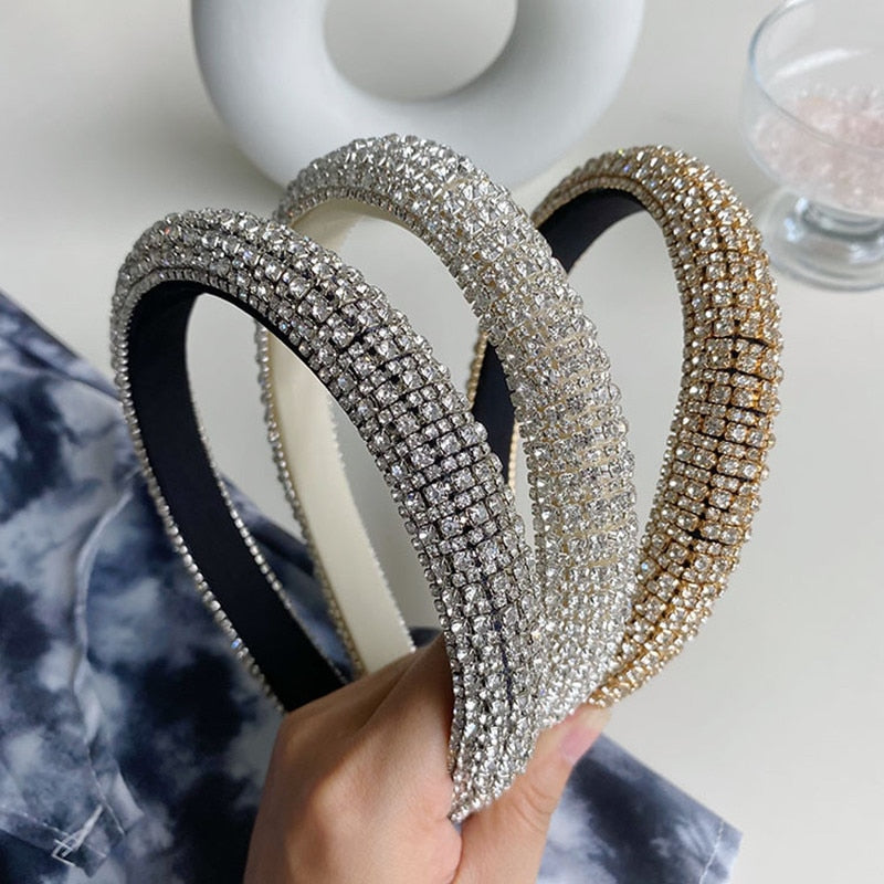 Baroque Rhinestone Sponge Headband
