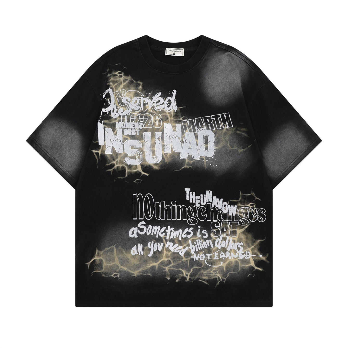 Harajuku Style Graffiti Letter Print Short Sleeve T-Shirt