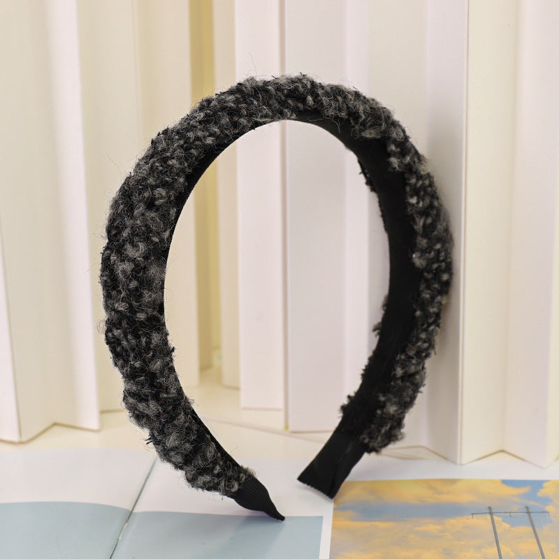 Autumn and Winter Plaid Woolen Headband