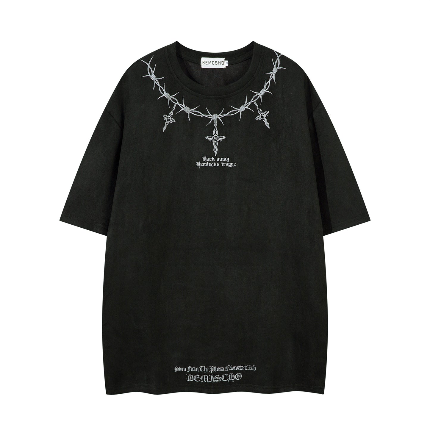 Thorn Embroidered Harajuku Short Sleeve T-shirt