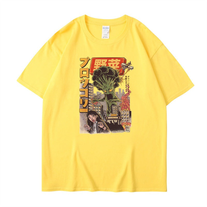 Playful Harajuku Style Short Sleeve T-Shirt for Men & Women