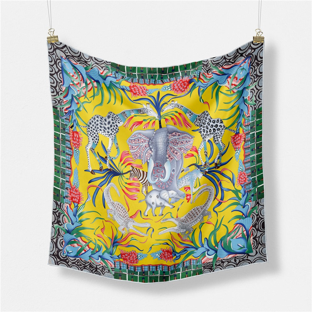 Animal Kingdom Elephant Giraffe Women's Scarf