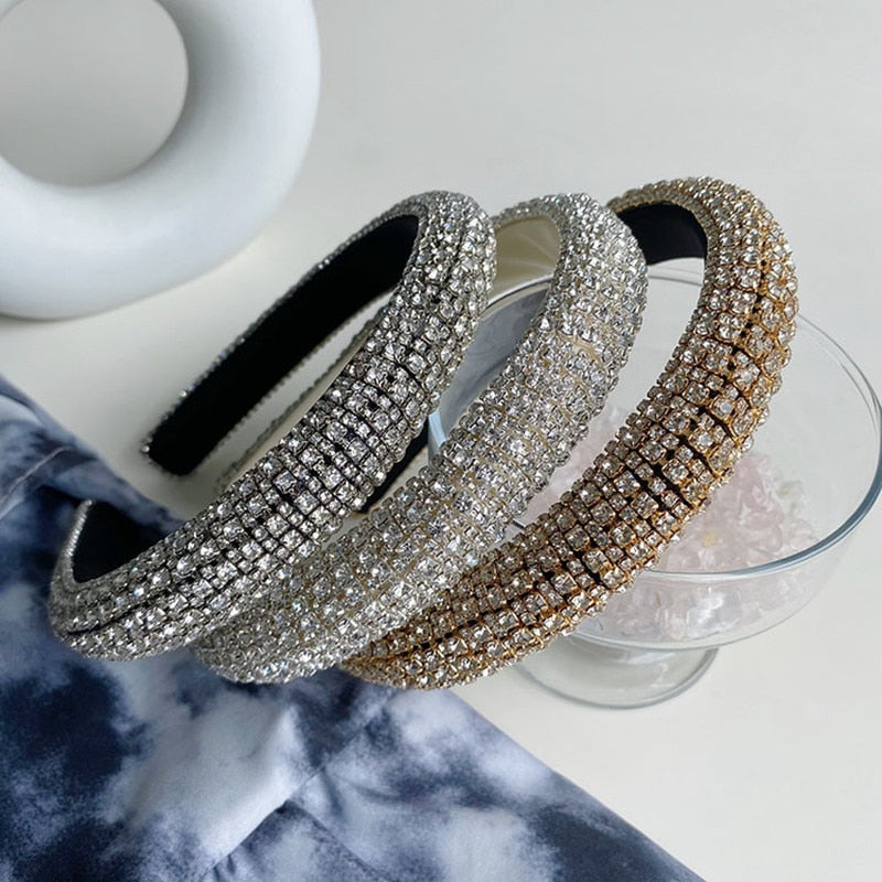 Baroque Rhinestone Sponge Headband