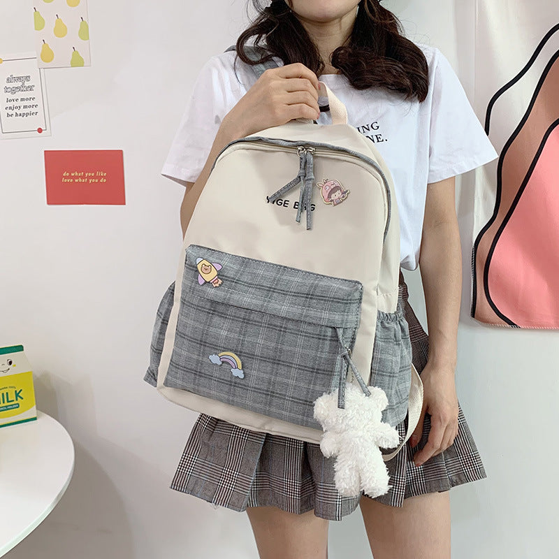 Junior High School Large Capacity Fashion Backpack for Girls