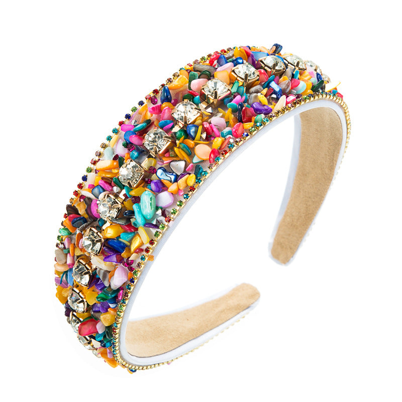 Colorful Turquoise Diamond Headband
