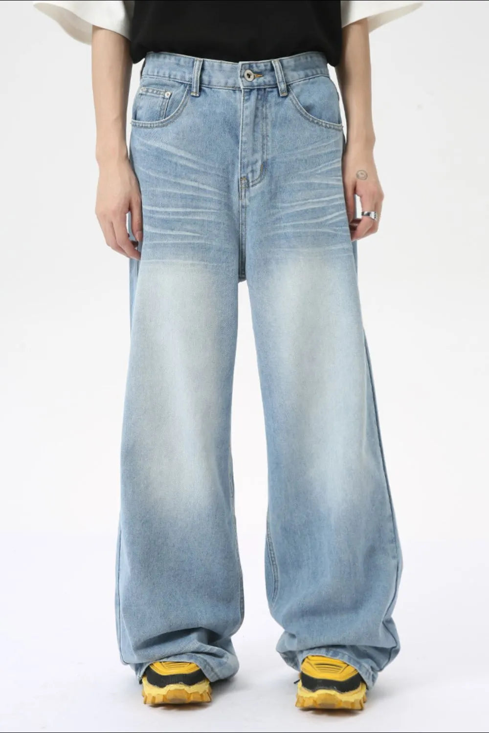 Harajuku Wide Leg Jeans with Pockets