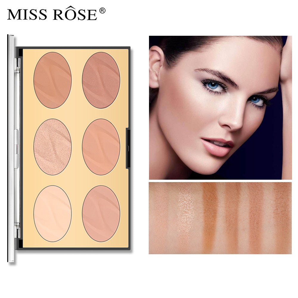 Matte Multi-Function Six Color Nose Shadow Powder - Harajuku Style