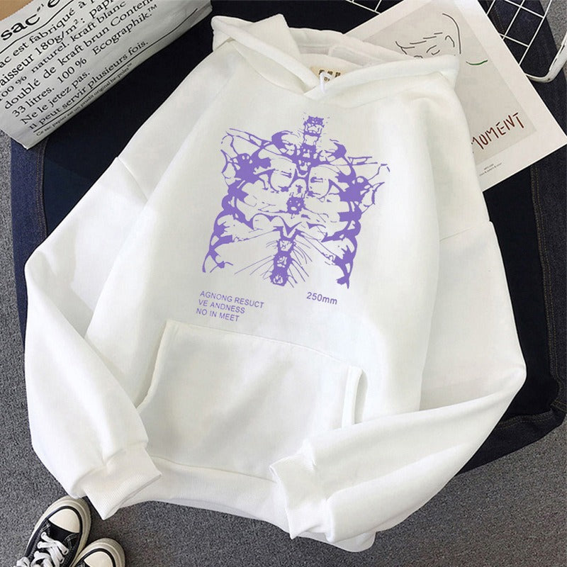 Gothic Hip-Hop Hooded Sweatshirt for Men & Women