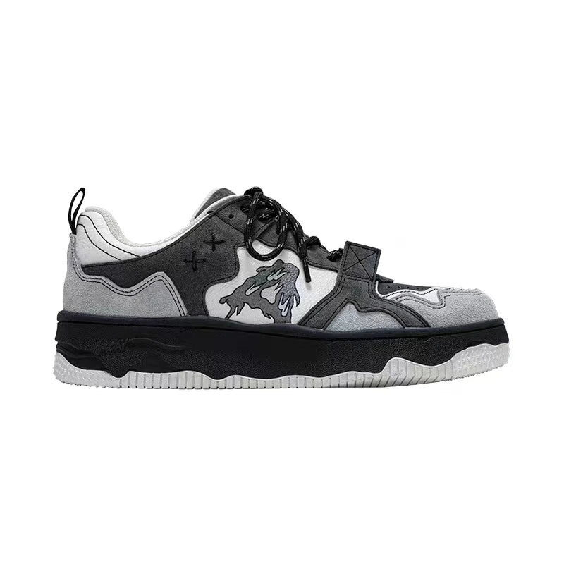 Harajuku Style Unisex Retro Volcano Skateboard Sneakers