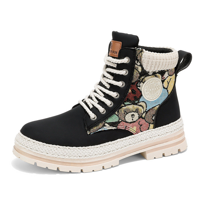 Playful Winter High Top Boots for Men