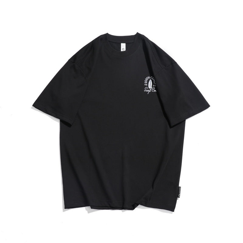 Harajuku Style Letter Embroidery Loose Short Sleeve Shirt