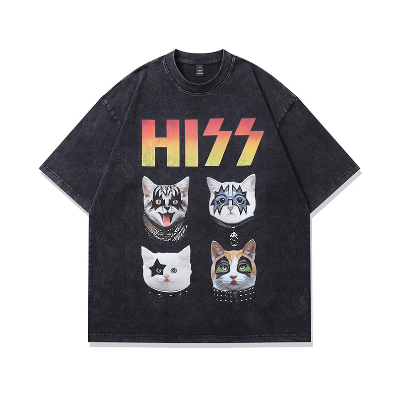 Harajuku Street Style Cartoon Print Tee - Vintage Casual