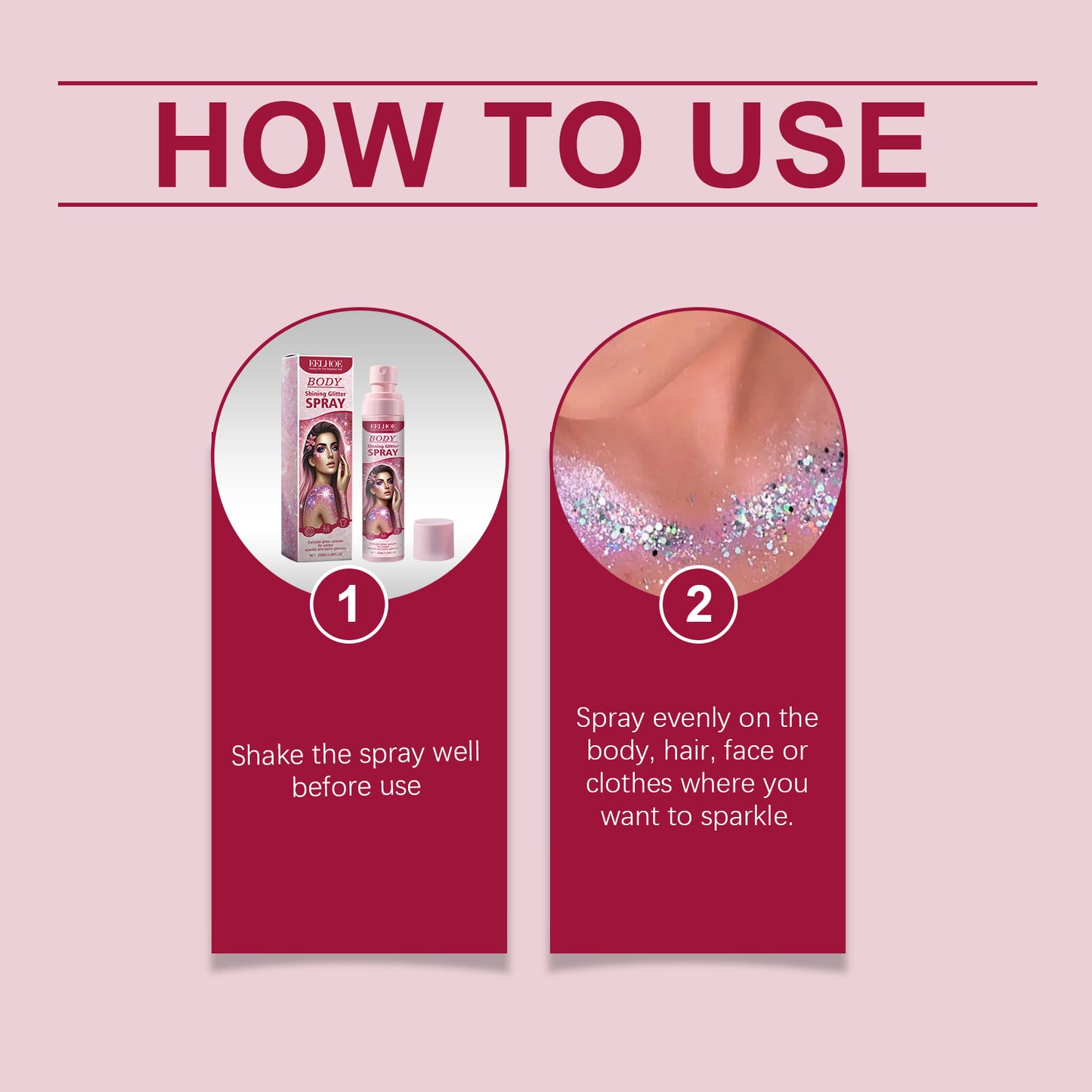 Harajuku Style Glitter Spray for Radiant Skin