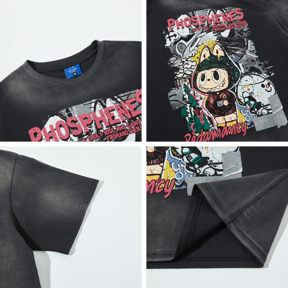 Harajuku Style Cartoon Print Short Sleeve T-Shirt