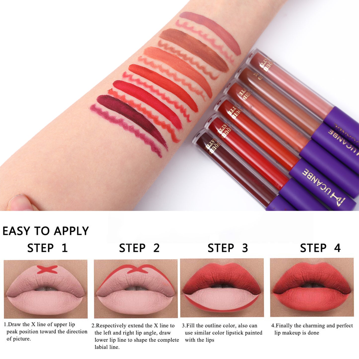 Harajuku Matte Lip Glaze & Liner Set – 13 Packs