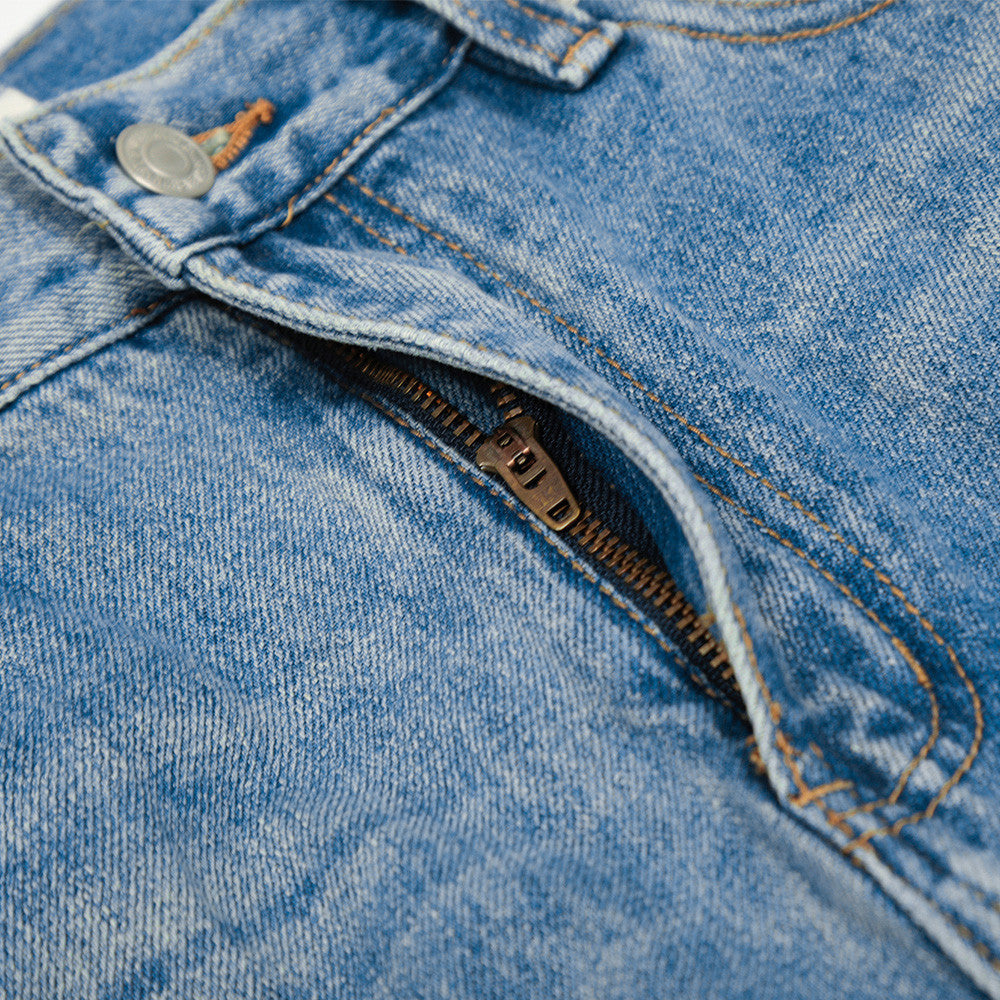Harajuku Distressed Vintage Washed Denim Trousers