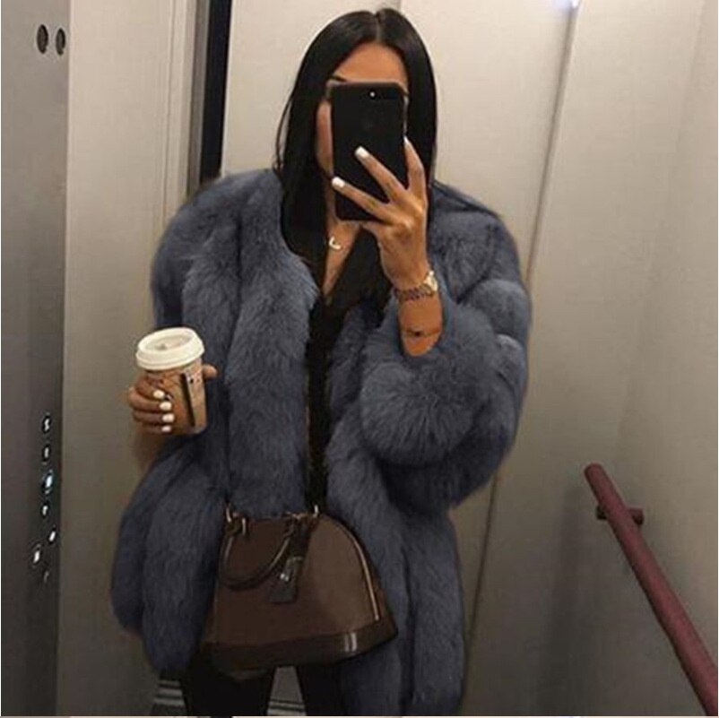 Playful Purple Pink Faux Fur Coat for Women