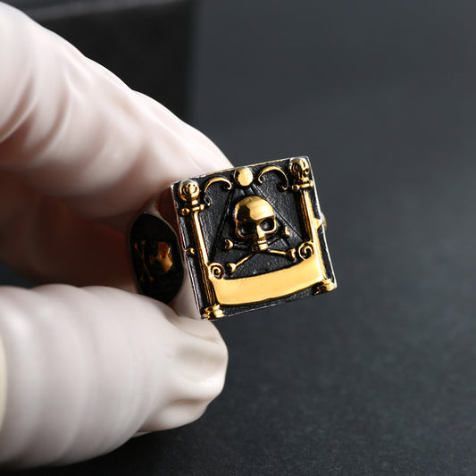 Harajuku Style Silver Plated Skull Ring for Men