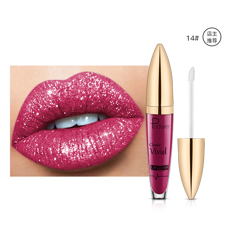 Glitter Flip Matte Pearl Lip Gloss - Diamond Finish