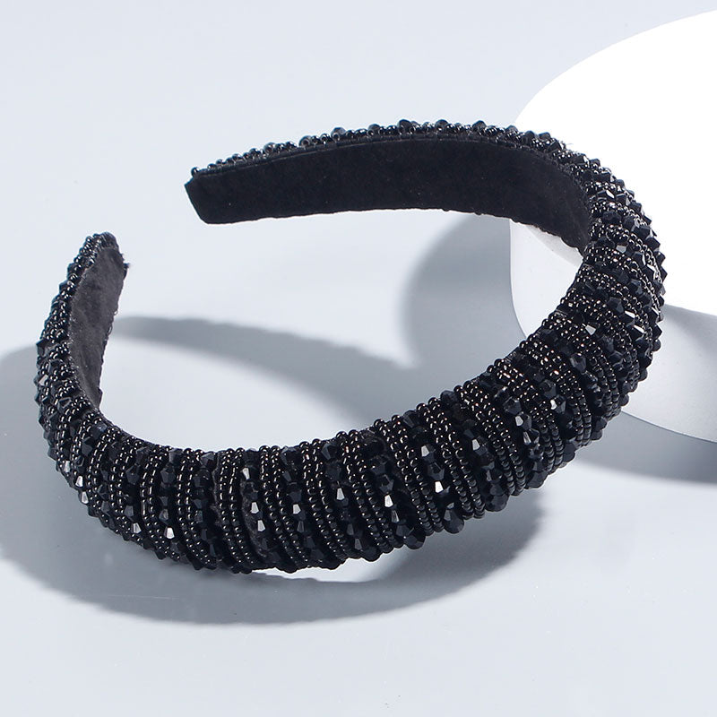 Red Thin Sponge Pearl Headband