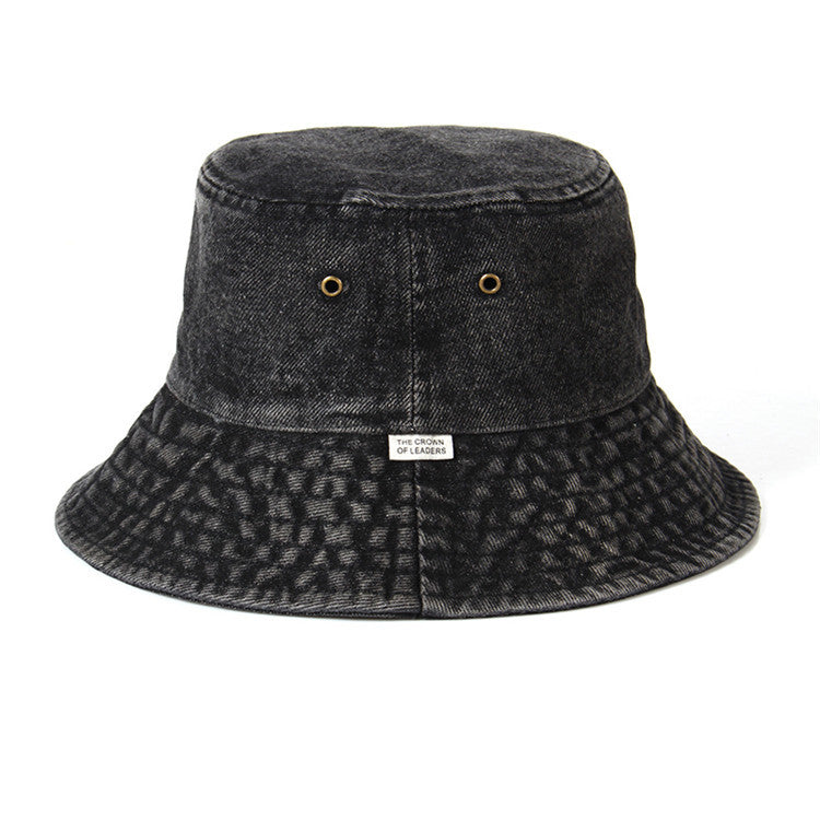 Korean-Japanese Style Washed Denim Fisherman Hat