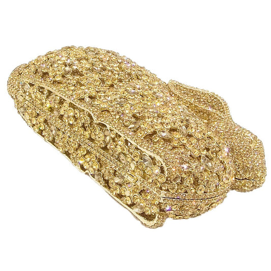 Luxury Rabbit Bunny Crystal Minaudiere Clutch