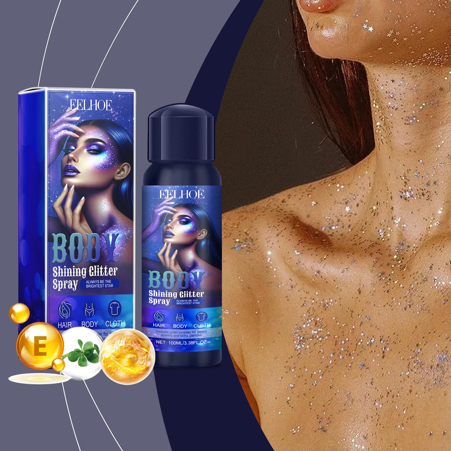 Harajuku Style Highlighter Glitter Spray