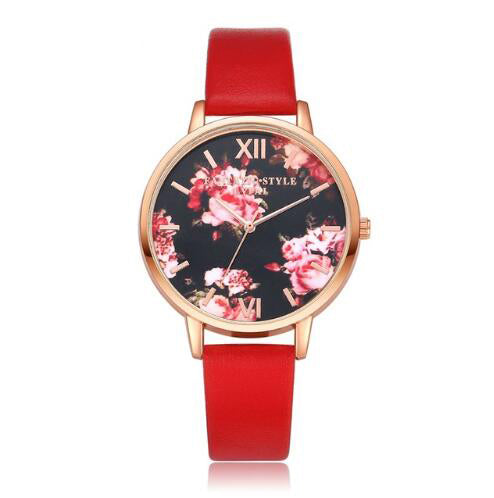 Harajuku Style Women’s Floral Bracelet Watch