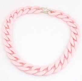 Colorful Chunky Chain Necklace for Women - Harajuku Style