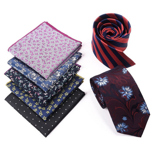 Men's Pineapple Dragonfly Pattern Jacquard Tie