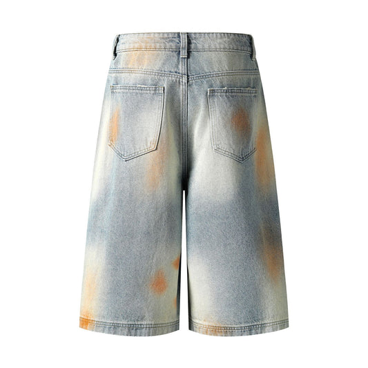 Design Sense Rusty Cut-Off Wide-Leg Denim Pants