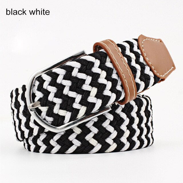 Harajuku Style Women’s Striped Elastic Belt