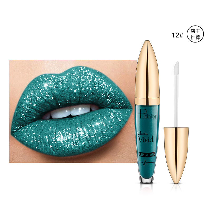 Glitter Flip Matte Pearl Lip Gloss - Diamond Finish