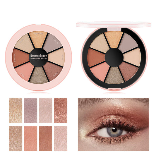 8 Color Harajuku Style Round Eyeshadow Palette