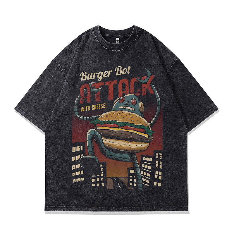 Men's Oversized Harajuku Style Washed Faded T-Shirt
