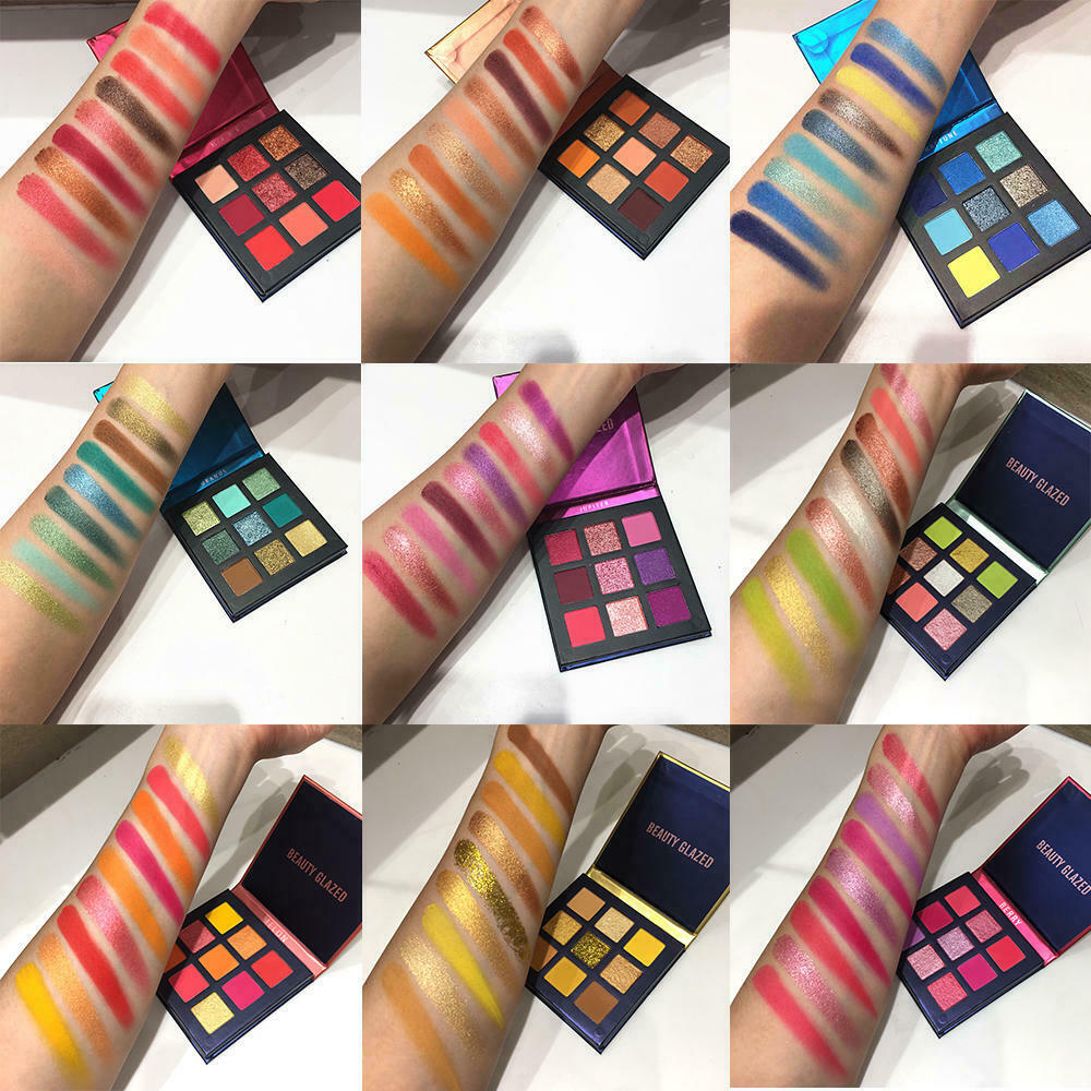 Beauty Glazed 9-Color Eyeshadow Palette - Playful Pink & Yellow