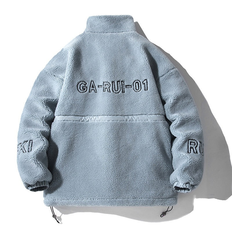 Thickened Lamb Cashmere Cotton Jacket for Men