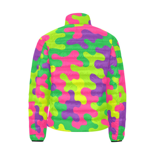 Harajuku Rainbow Camo Bomber Jacket