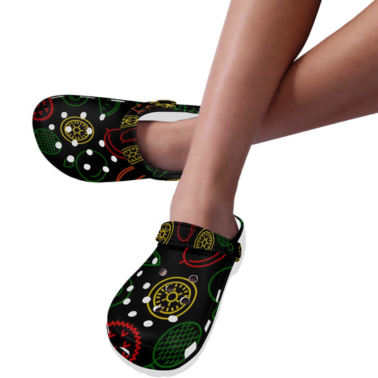 Neon Fruit Print Adults Clogs