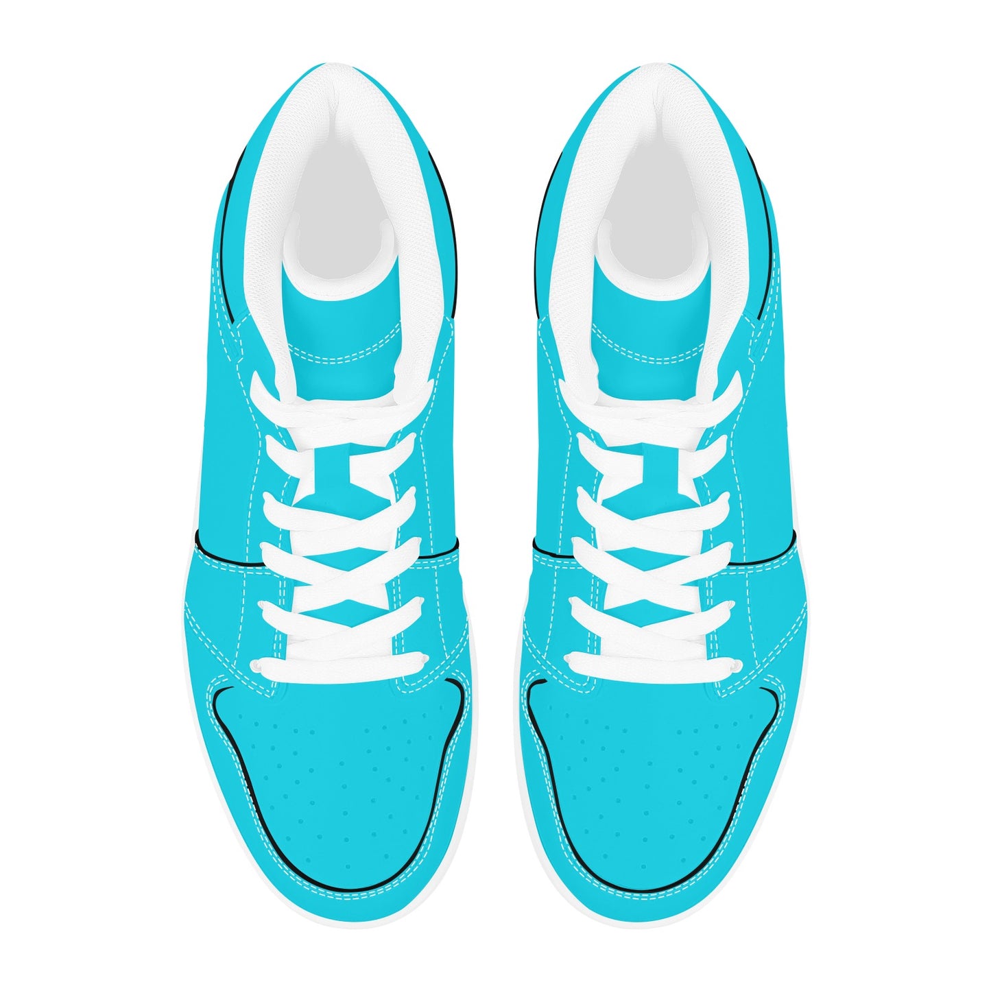 Highlighter Blue Men's High Top Sneakers
