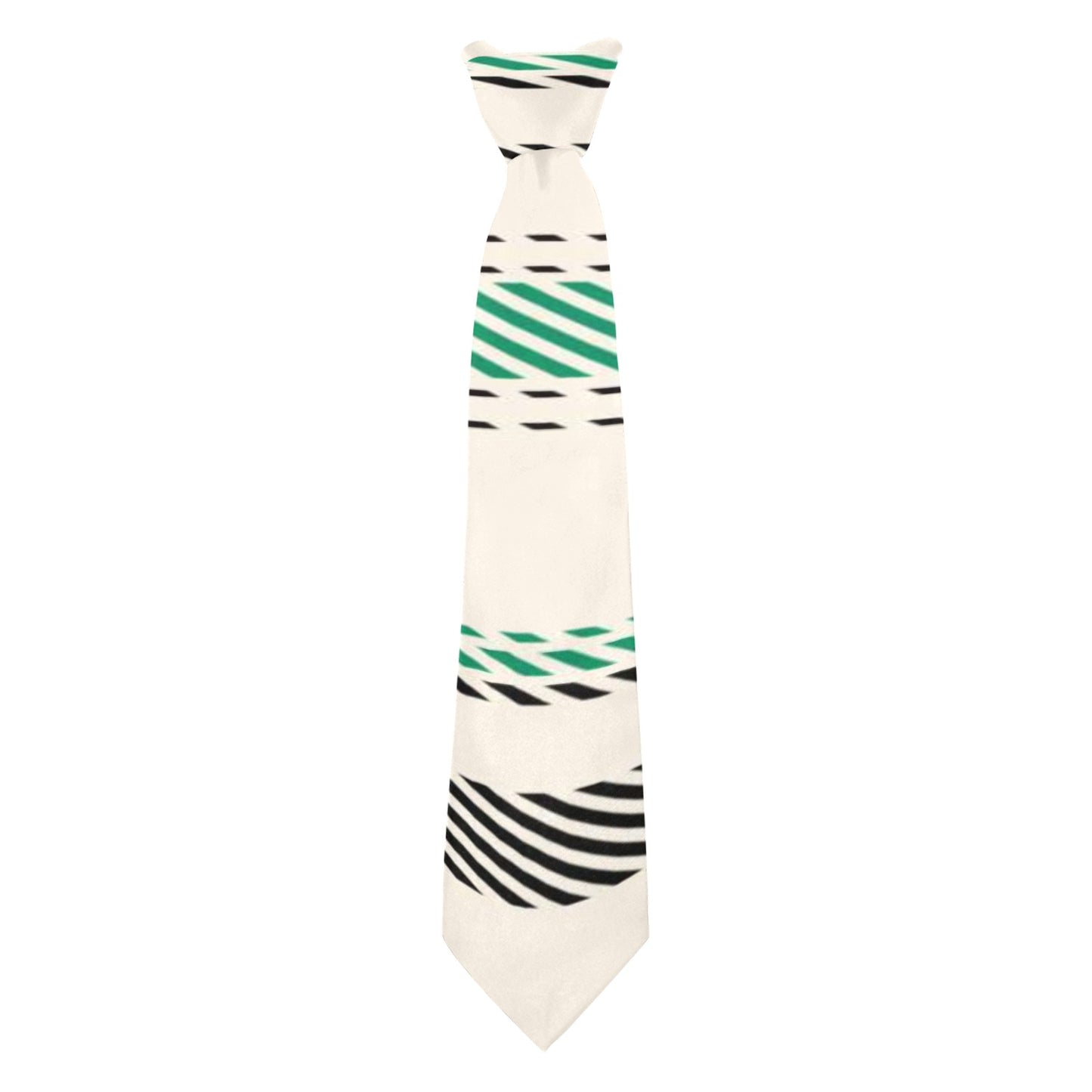 Green White Black Custom Peekaboo Necktie