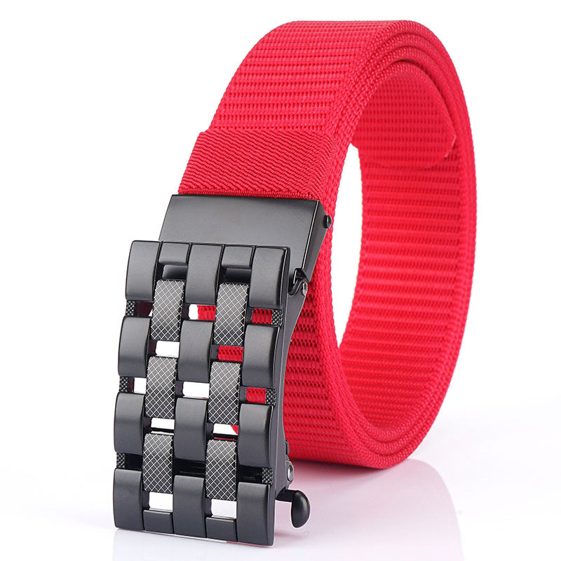 Harajuku Style Automatic Buckle Nylon Belt for Men